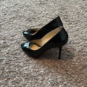 Jimmy Choo Black Peep Toe Pumps